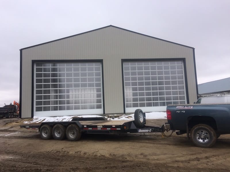 Tall windowed garage doors