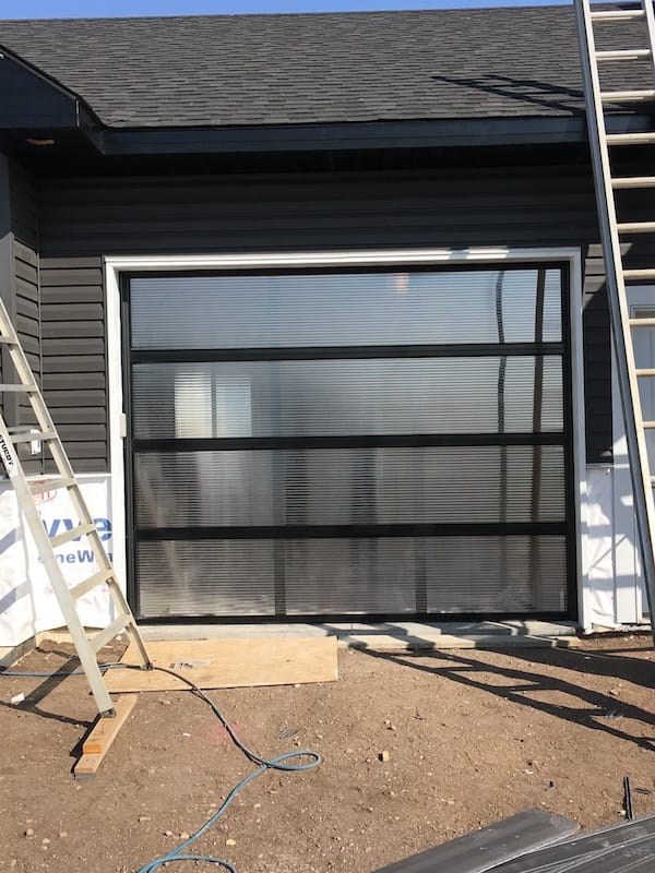 Installing modern door for garage