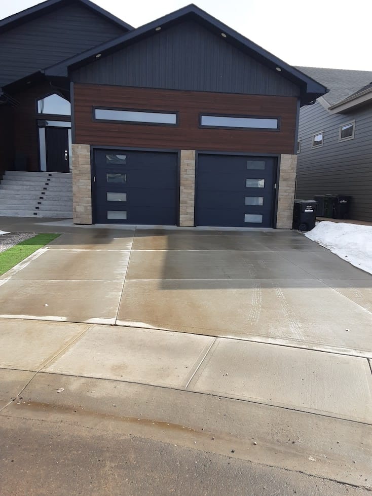 Modern dark garage doors